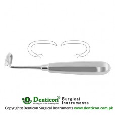 Doyen Rib Raspatory Curved Left - For Children Stainless Steel, 17.5 cm - 7"